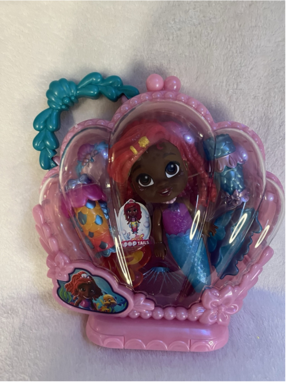Just Play Disney Junior Pop Tails Ariel 7-inch Doll & Accessories Little Mermaid